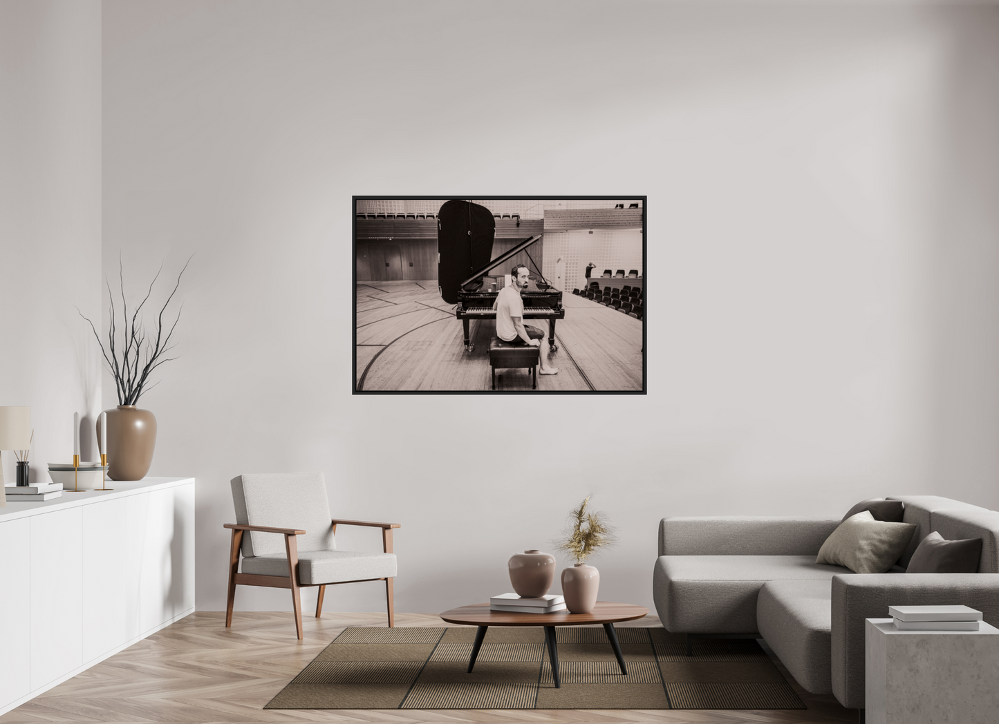 150 x 100 cm, Floater Frame | Black Matte Igor Levit 03
