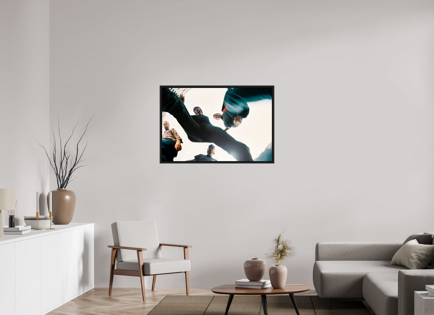 105 x 70 cm, Floater Frame | Black Matte Dave Grohl - Foo Fighters 03