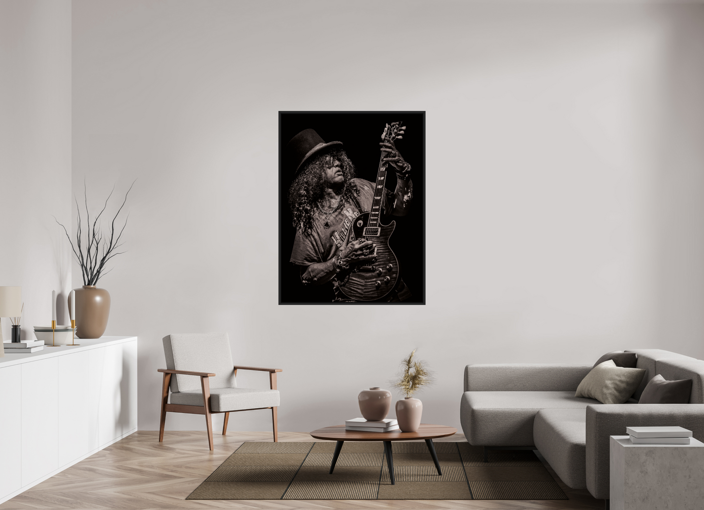 105 x 140 cm, Floater Frame | Black Matte Slash 12