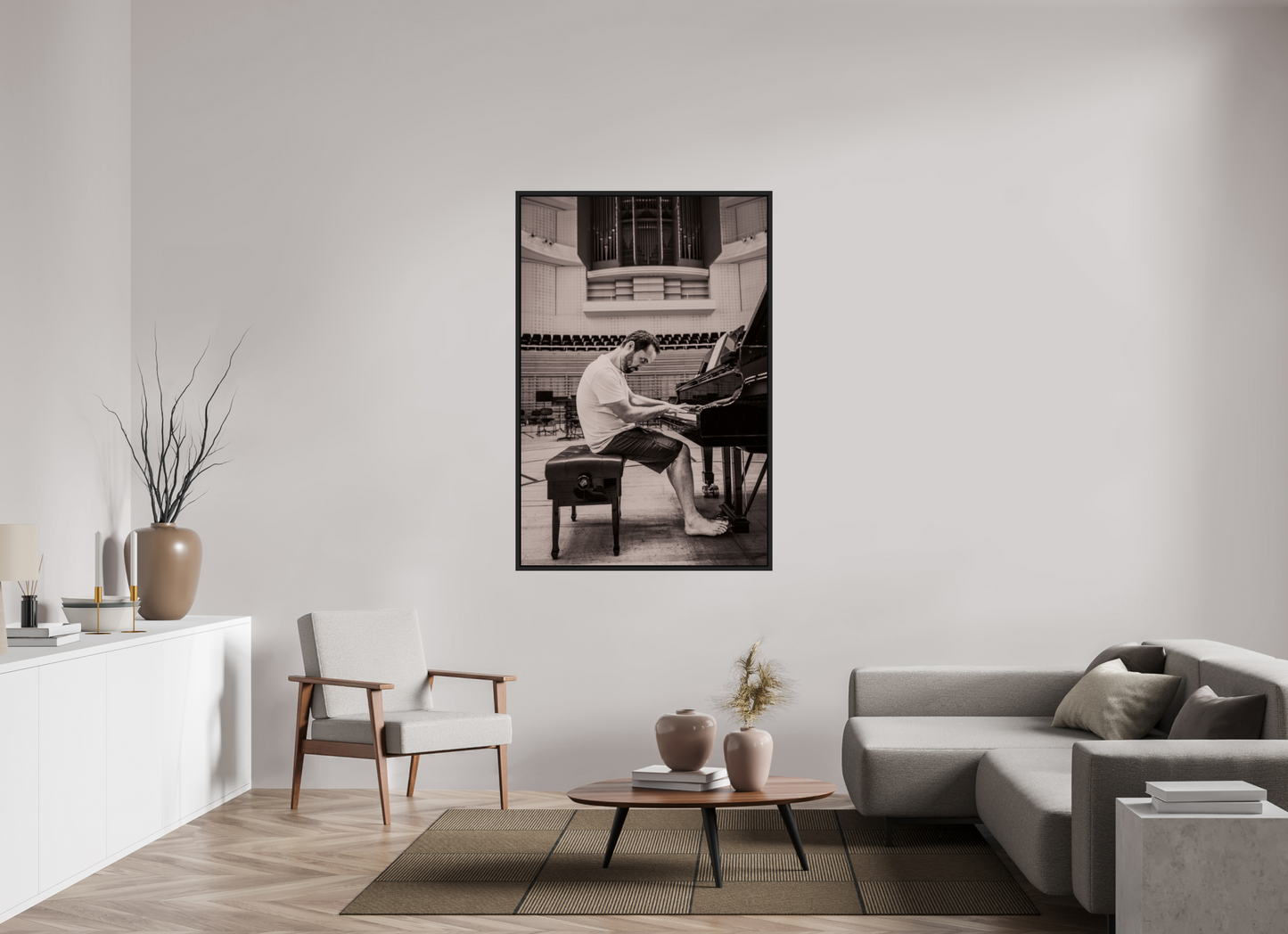 100 x 150 cm, Floater Frame | Black Matte Igor Levit 01