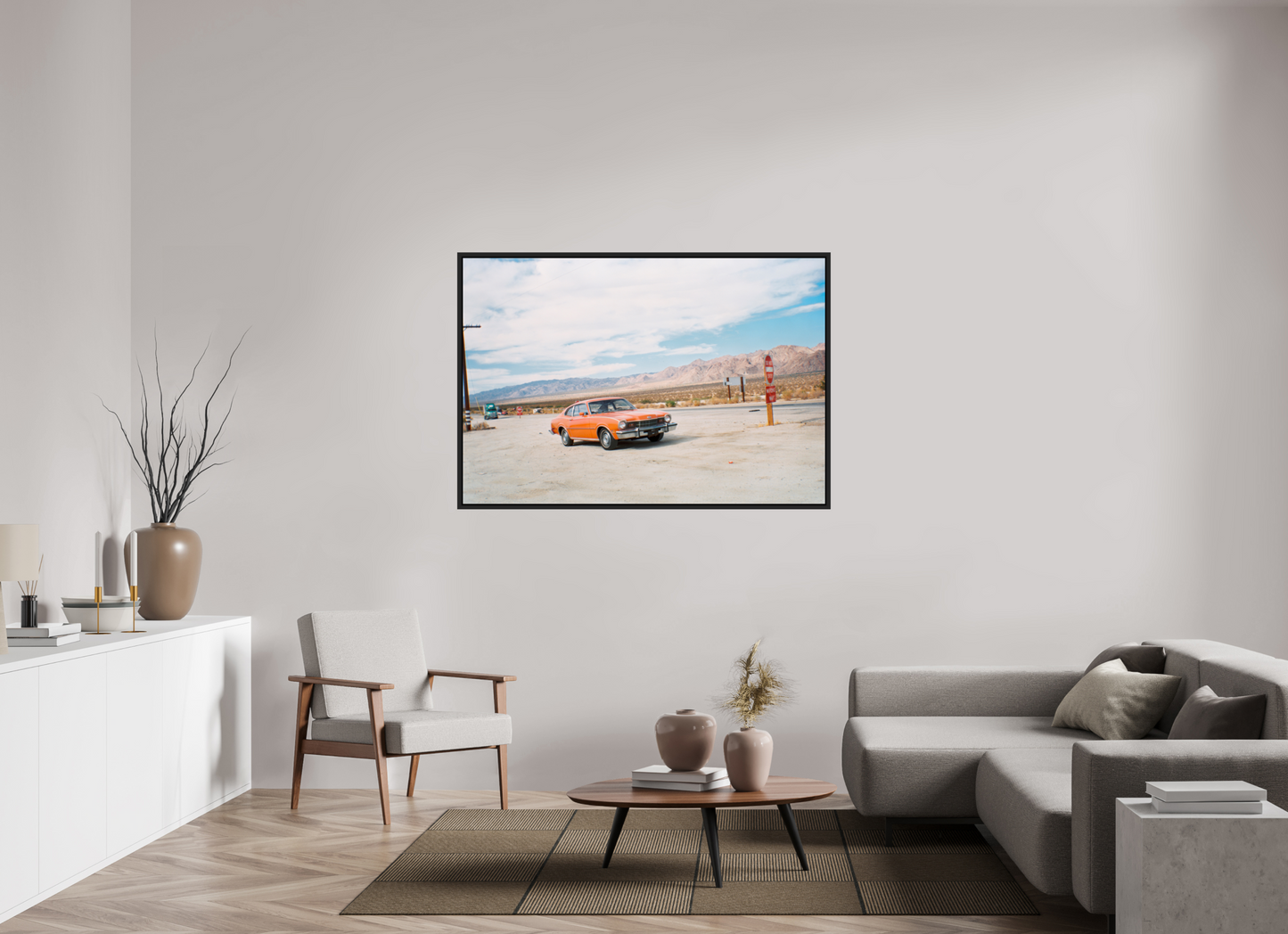 147,3 x 100 cm, Floater Frame | Black Matte USA - Agfa Clack 04