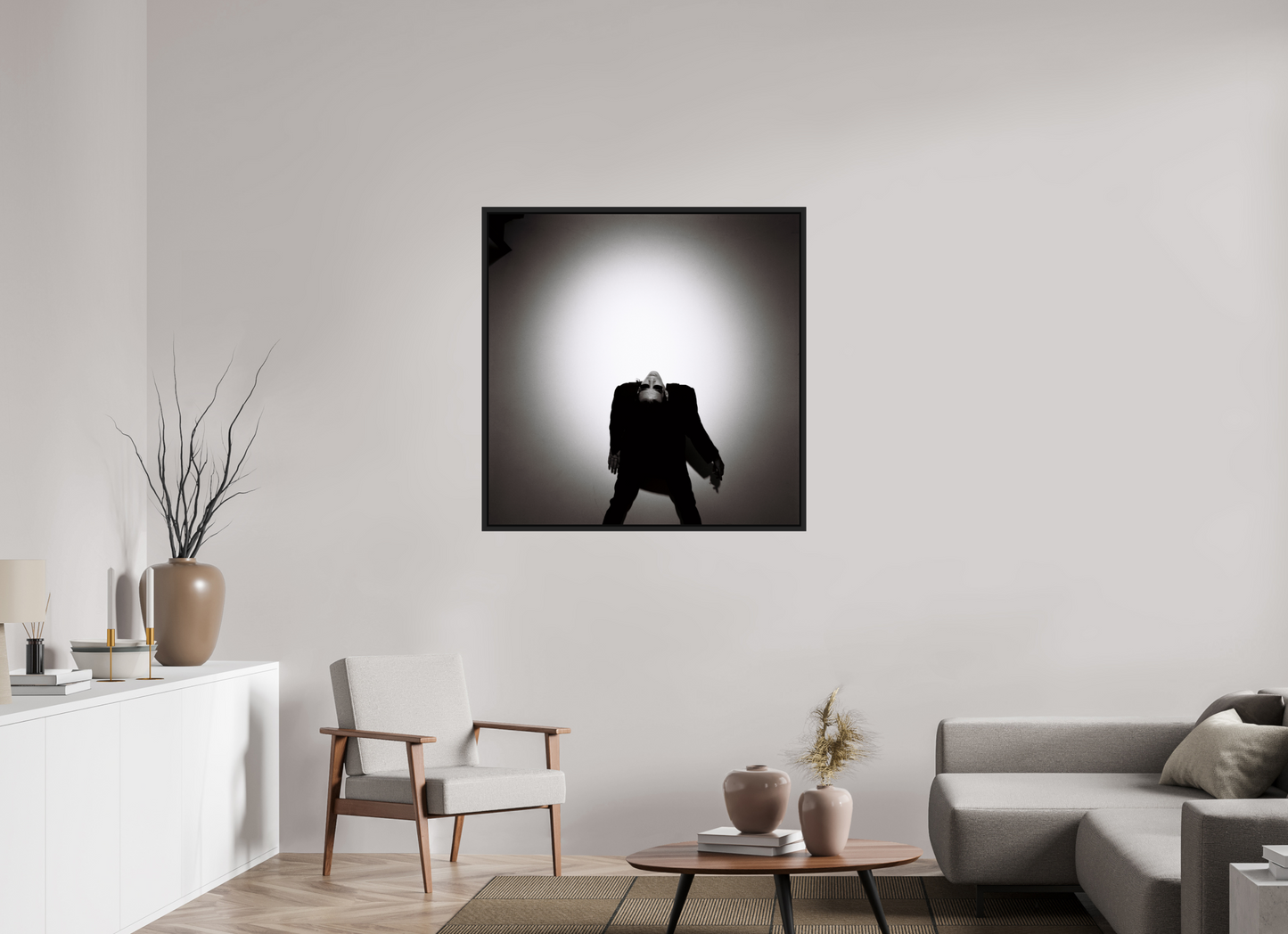 100 x 100 cm, Floater Frame | Black Matte Nick Cave 09