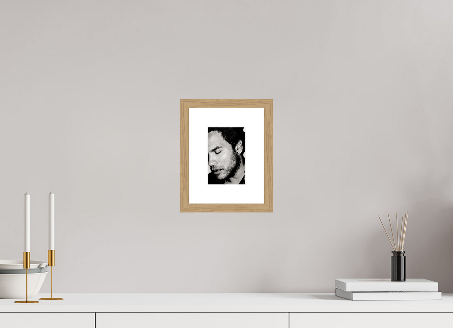 10 x 15 cm, Wood Frame with Passe-Partout | Oak Lenny Kravitz 10