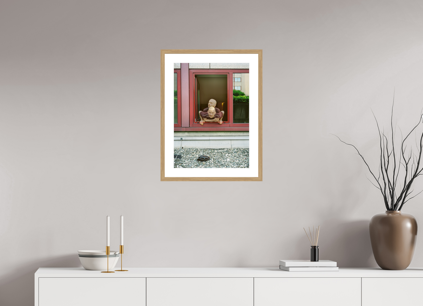 40 x 55,6 cm, Wood Frame with Passe-Partout | Oak Moby 01