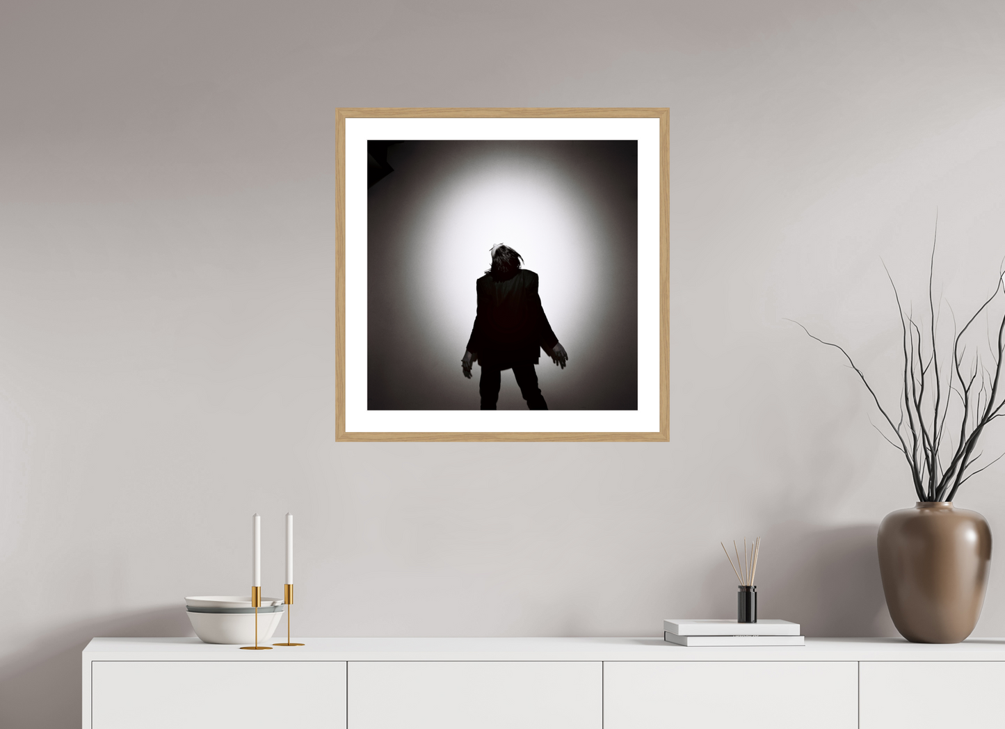 60 x 60 cm, Wood Frame with Passe-Partout | Oak Nick Cave 12
