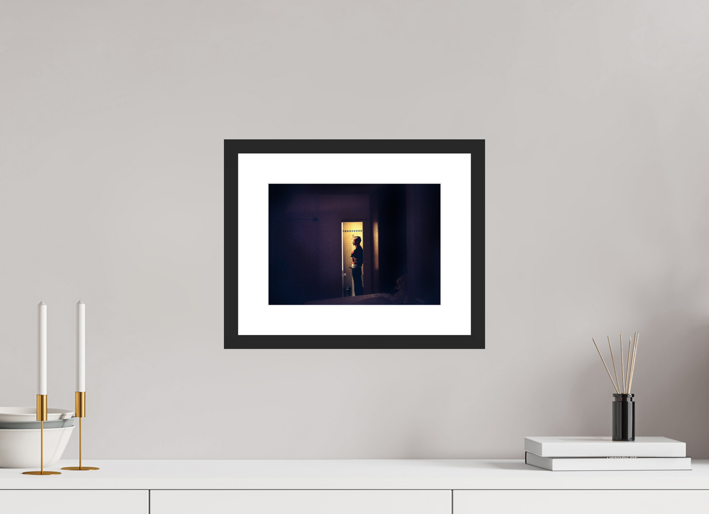 28 x 20 cm, Wood Frame with Passe-Partout | Black Matte Tricky 02