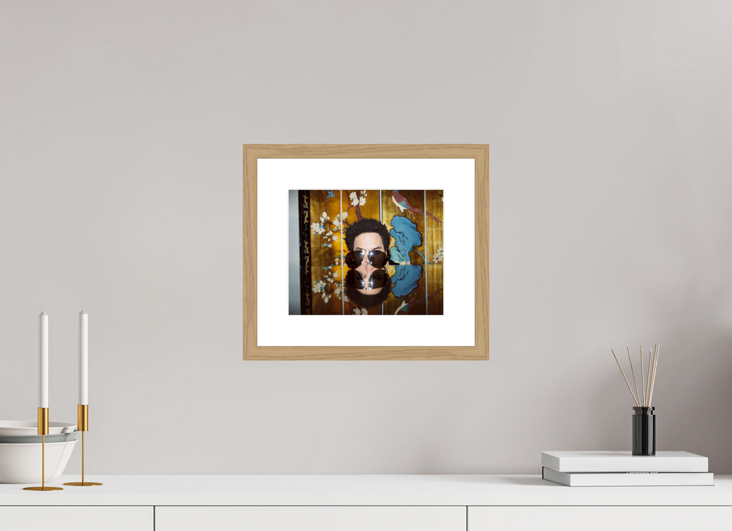 24,5 x 20 cm, Wood Frame with Passe-Partout | Oak Lenny Kravitz 03
