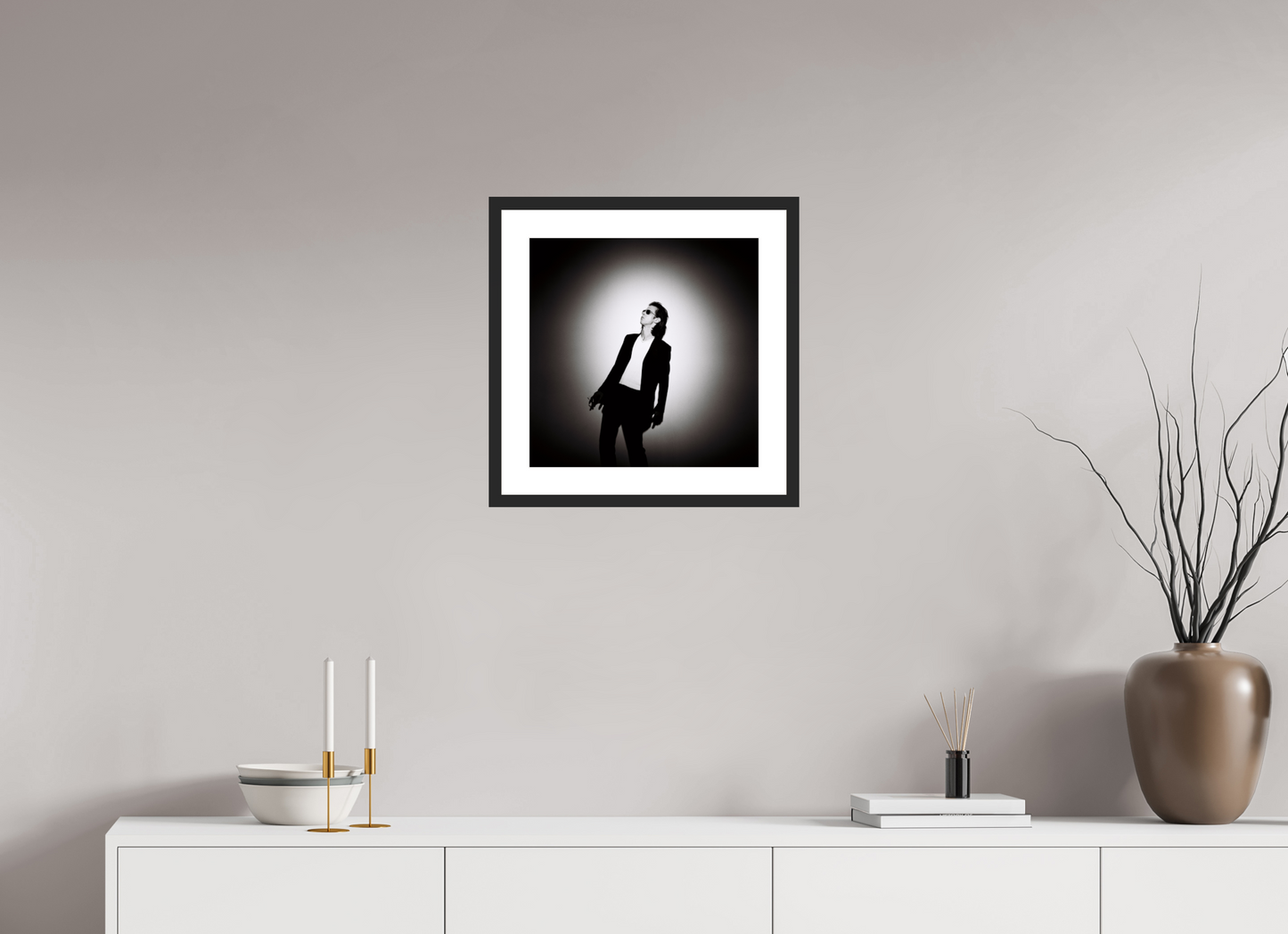 40 x 40 cm, Wood Frame with Passe-Partout | Black Matte Nick Cave 11