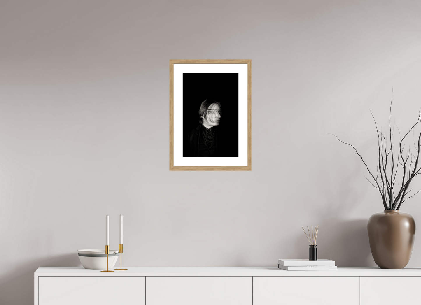 30 x 45 cm, Wood Frame with Passe-Partout | Oak Blixa Bargeld 01