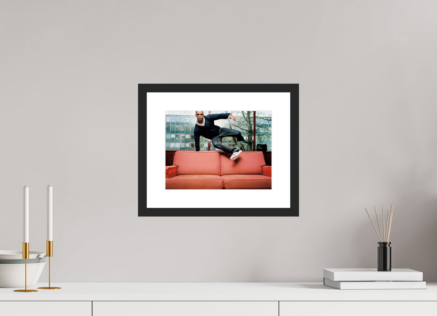 28 x 21 cm, Wood Frame with Passe-Partout | Black Matte Jamie Foxx 02