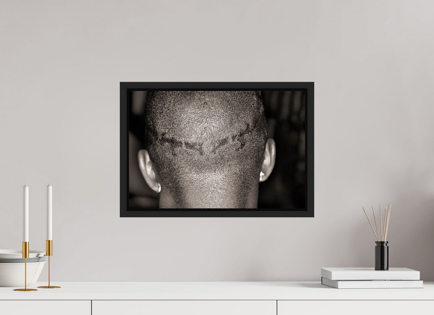 45 x 30 cm, Floater Frame | Black Matte Jamie Foxx 06