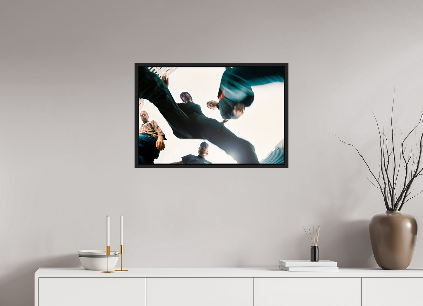 75 x 50 cm, Floater Frame | Black Matte Dave Grohl - Foo Fighters 03