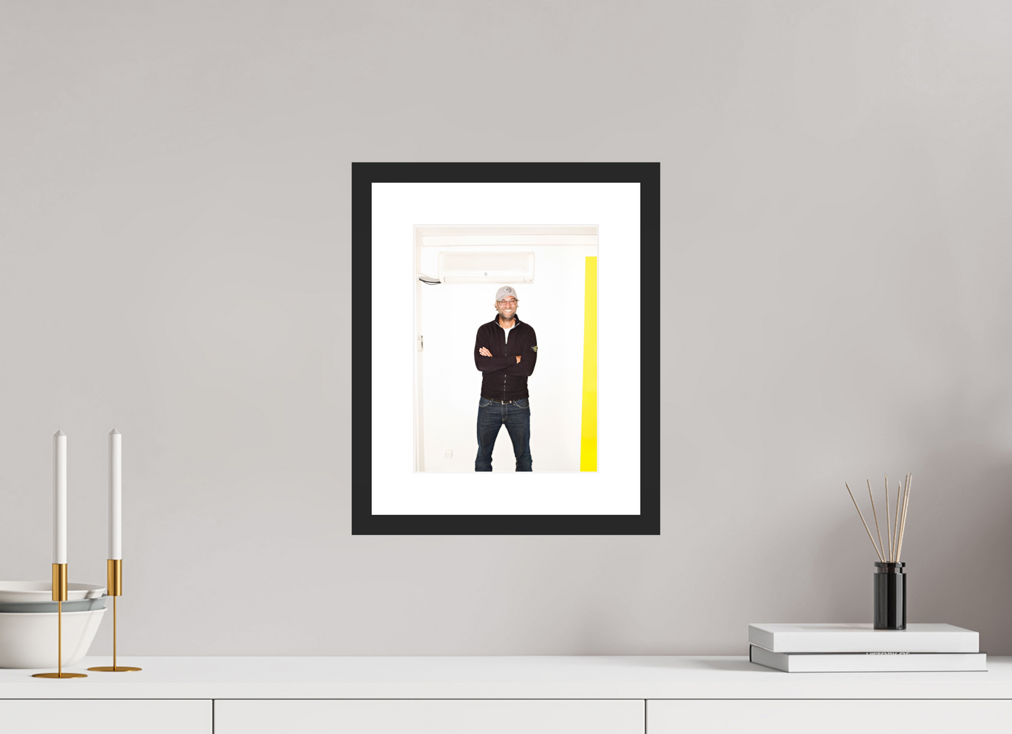 21 x 28 cm, Wood Frame with Passe-Partout | Black Matte Jürgen Klopp 02