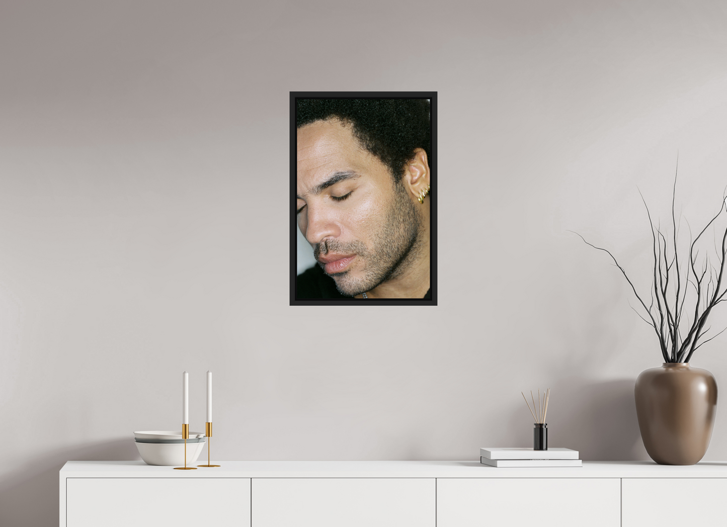 40 x 60 cm, Floater Frame | Black Matte Lenny Kravitz 11