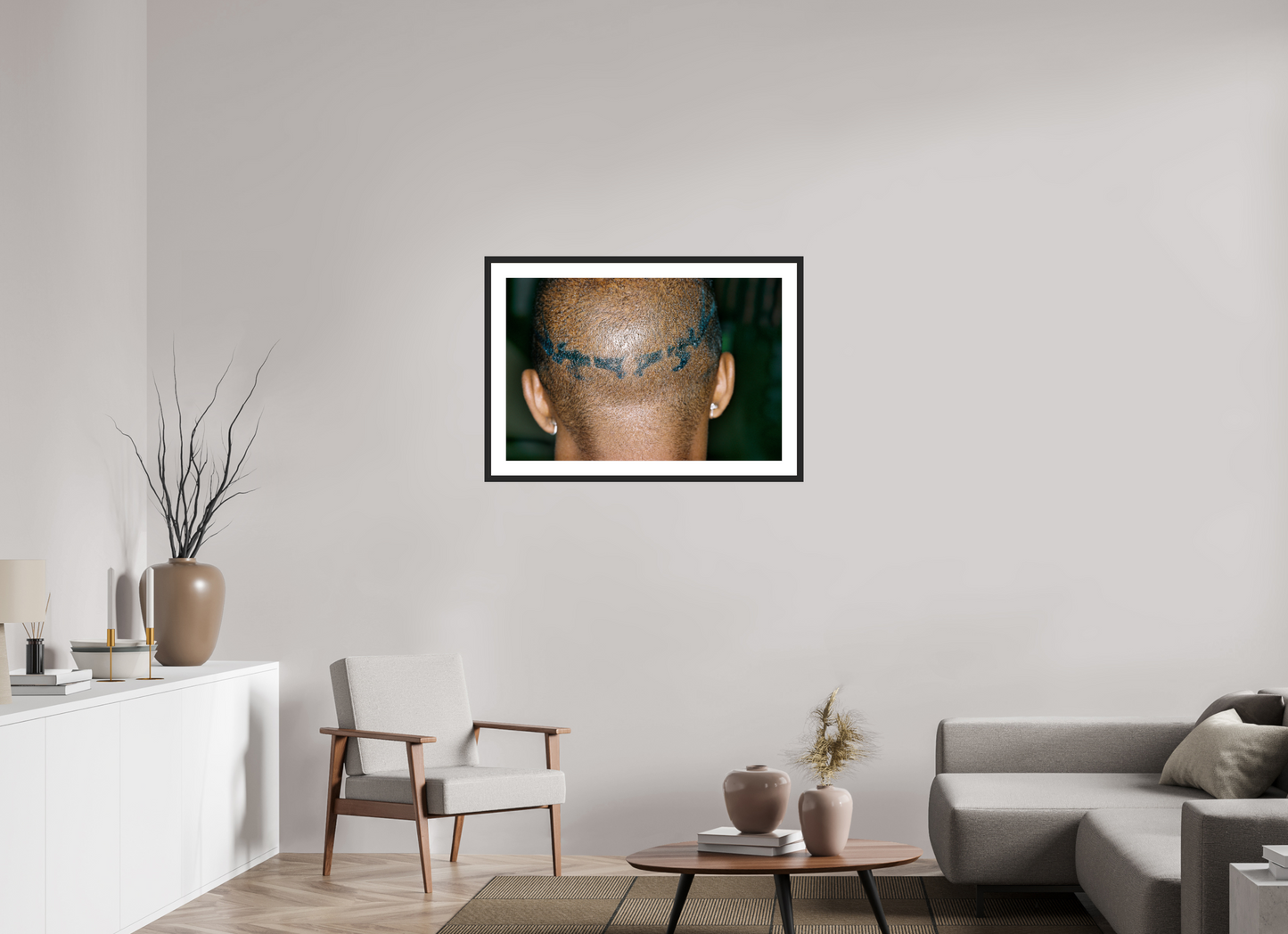 90 x 60 cm, Wood Frame with Passe-Partout | Black Matte Jamie Foxx 05