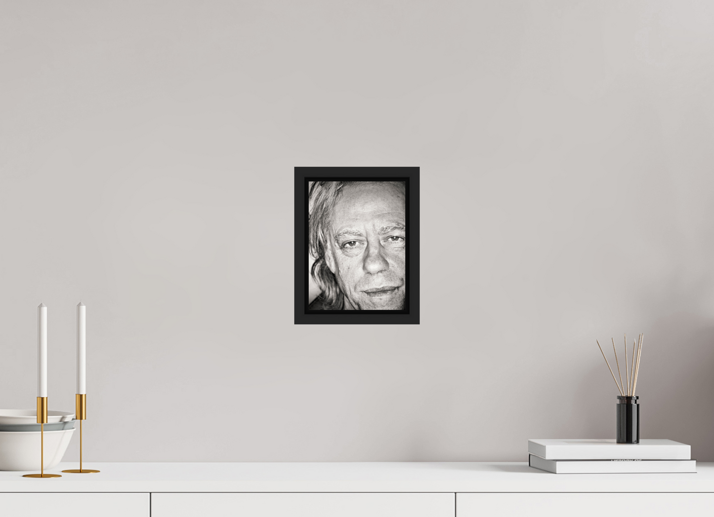 15 x 20 cm, Floater Frame | Black Matte Bob Geldof 04