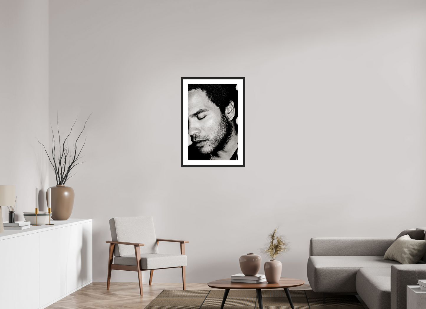50 x 75 cm, Wood Frame with Passe-Partout | Black Matte Lenny Kravitz 10