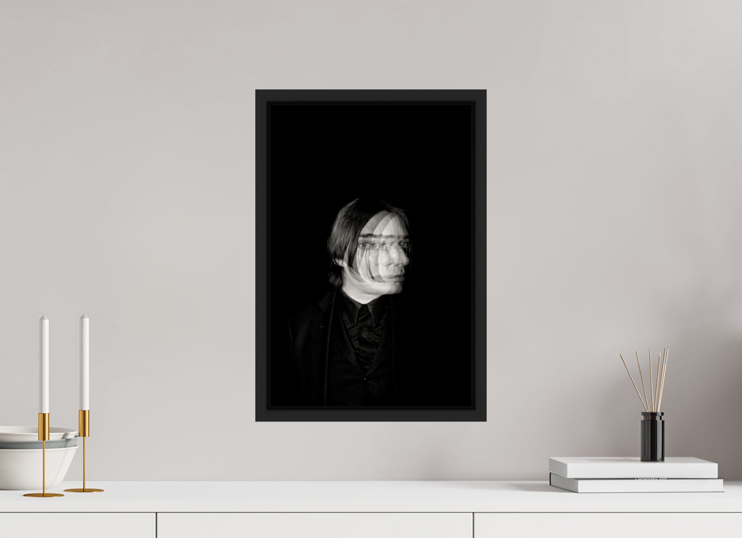 30 x 45 cm, Floater Frame | Black Matte Blixa Bargeld 01