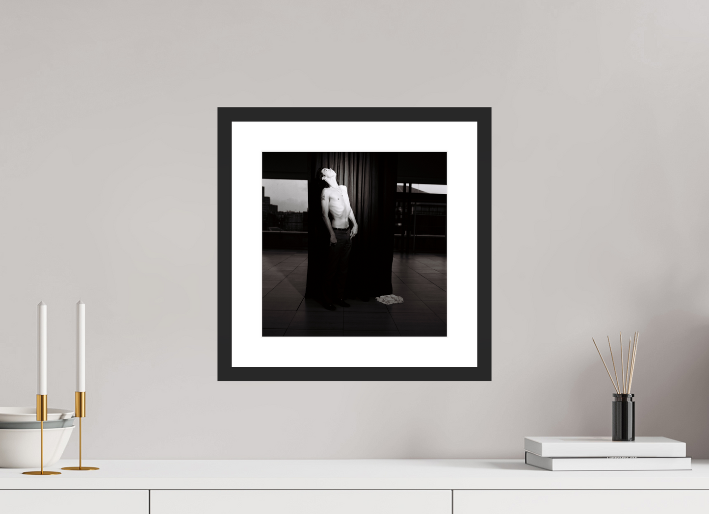 30 x 30 cm, Wood Frame with Passe-Partout | Black Matte Nick Cave 06