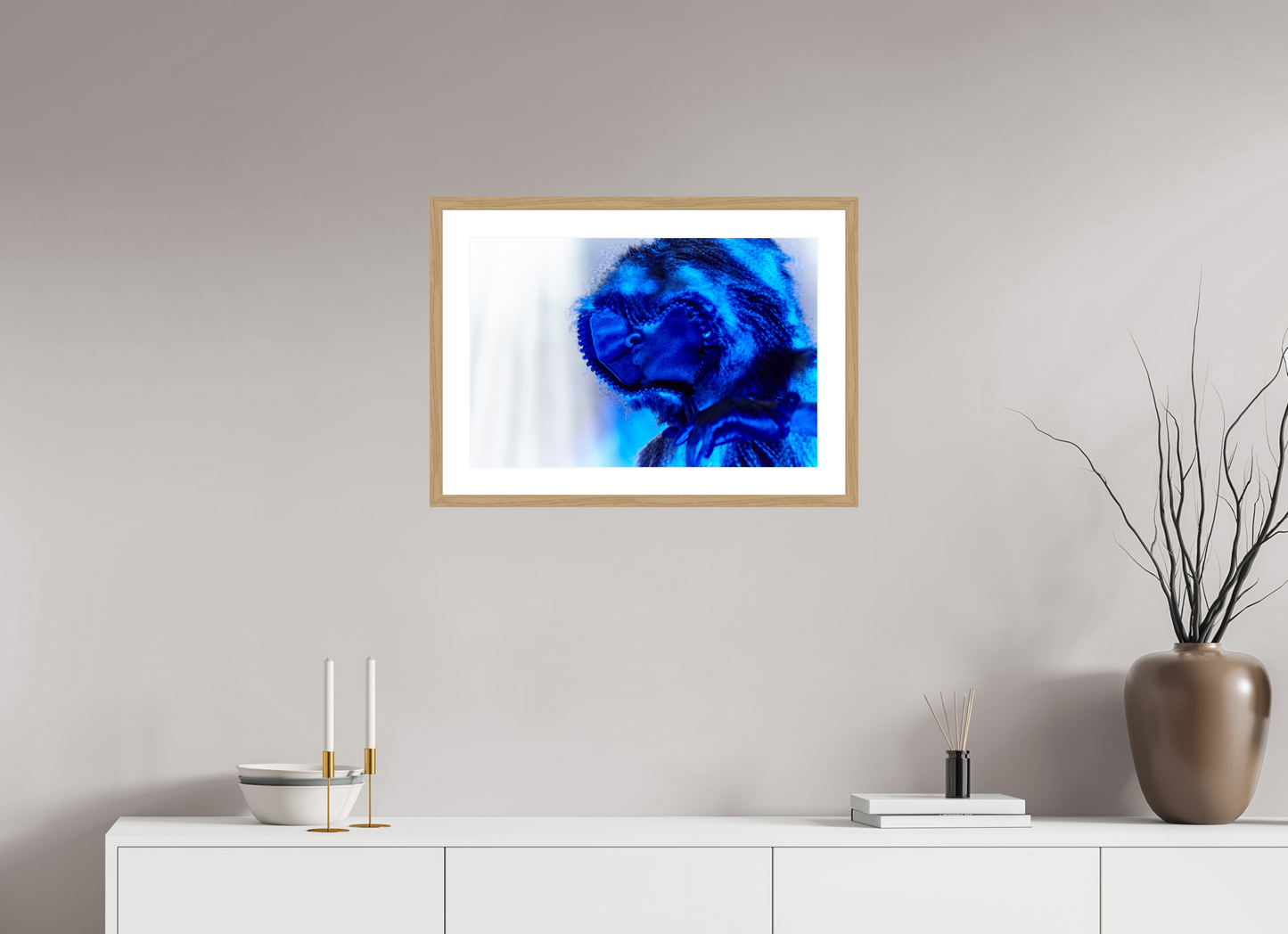 60 x 40 cm, Wood Frame with Passe-Partout | Oak Prodigy 01