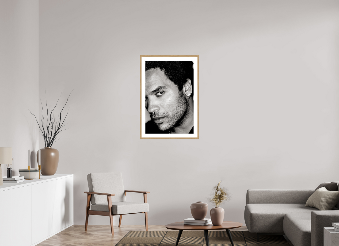 60 x 90 cm, Wood Frame with Passe-Partout | Oak Lenny Kravitz 12
