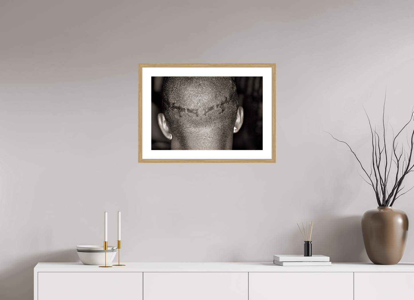 60 x 40 cm, Wood Frame with Passe-Partout | Oak Jamie Foxx 06