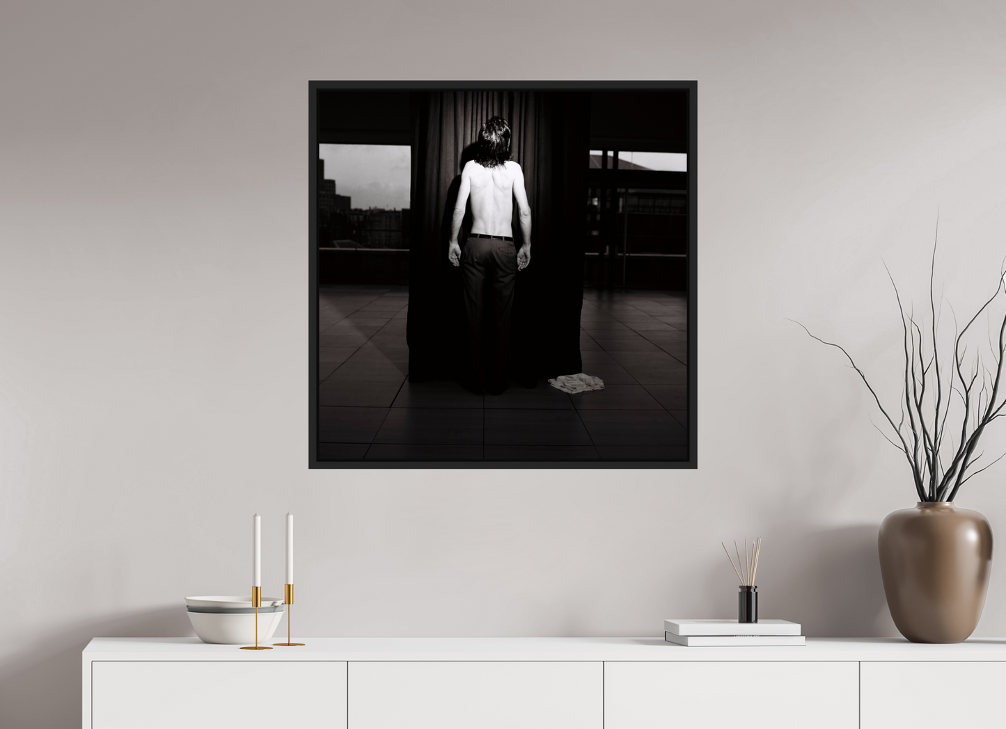 80 x 80 cm, Floater Frame | Black Matte Nick Cave 07