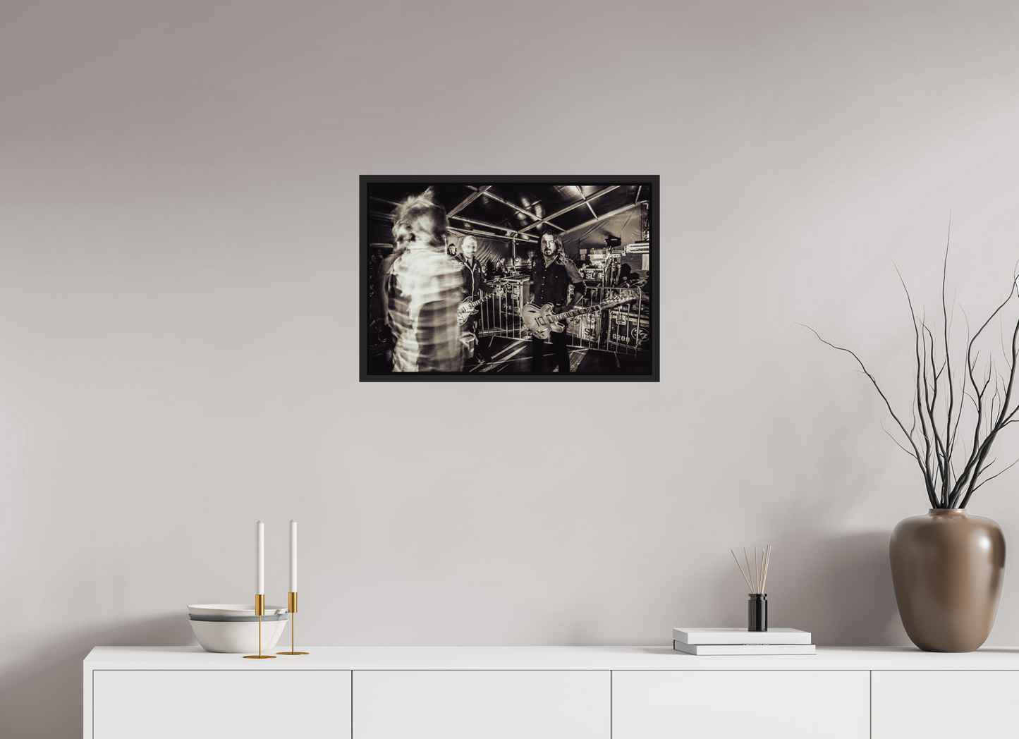 60 x 40 cm, Floater Frame | Black Matte Dave Grohl - Foo Fighters 05