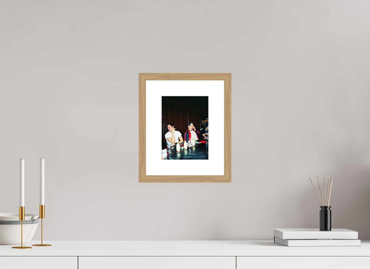 15 x 20 cm, Wood Frame with Passe-Partout | Oak Johnny Knoxville - Jackass 01