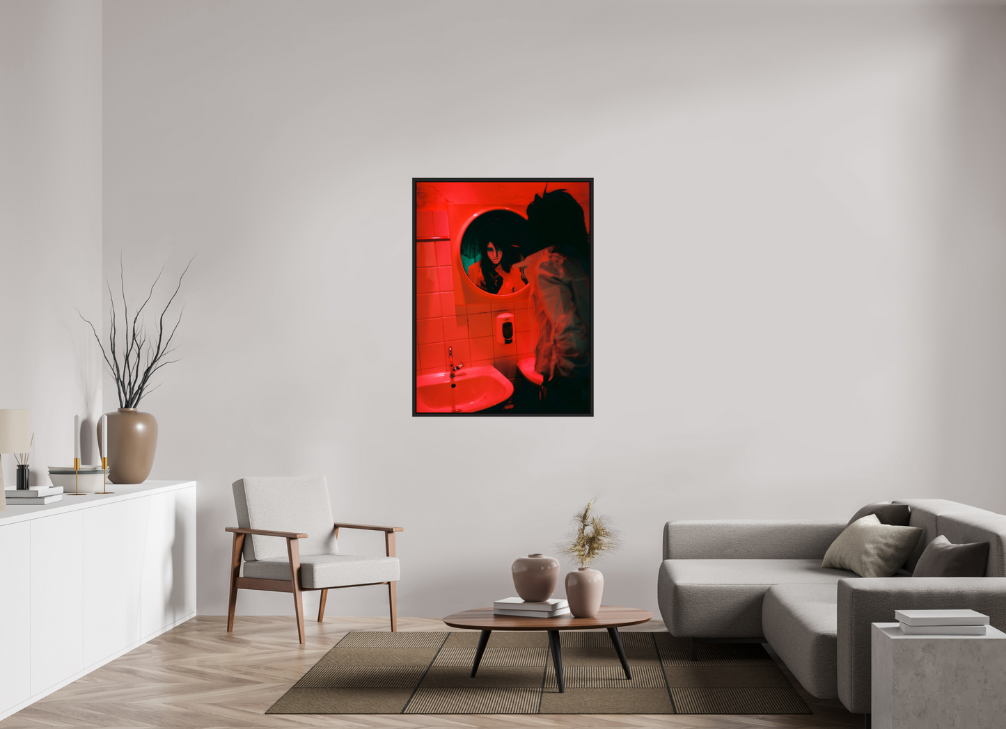 90 x 120 cm, Floater Frame | Black Matte Bill Kaulitz - Tokio Hotel 01