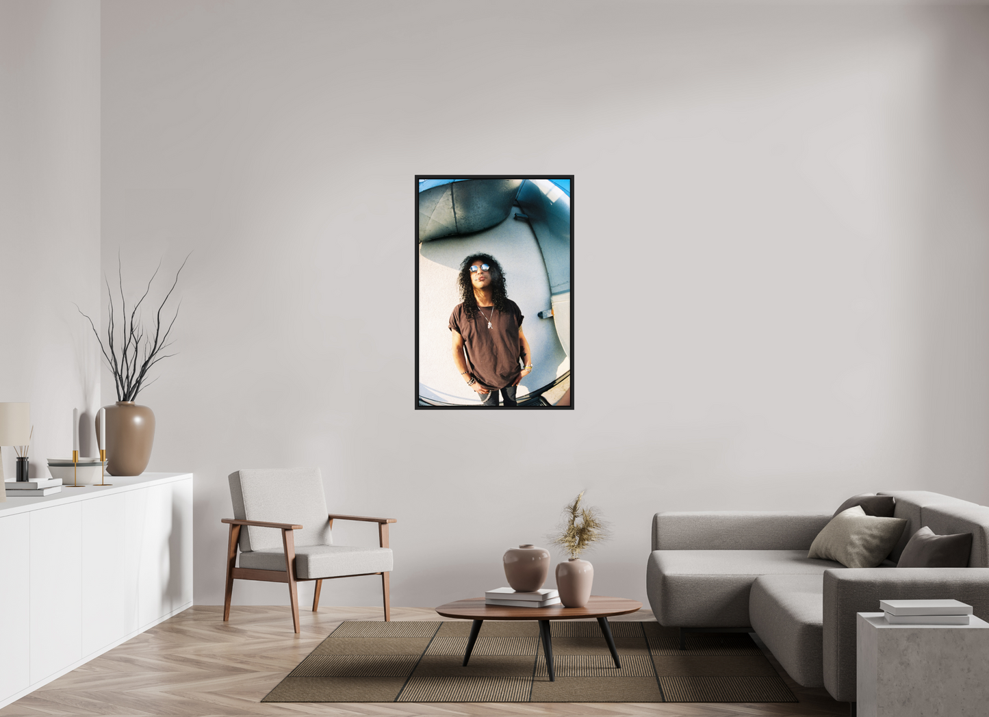 80 x 120 cm, Floater Frame | Black Matte Slash 02
