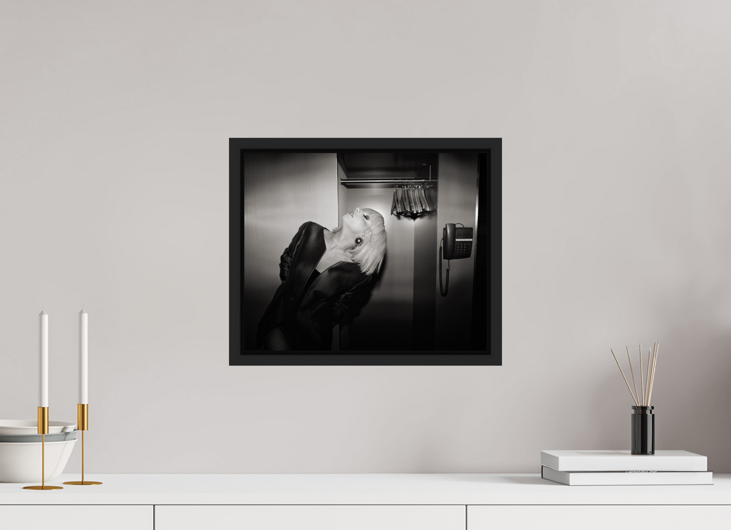36,8 x 30 cm, Floater Frame | Black Matte Lady Gaga 04