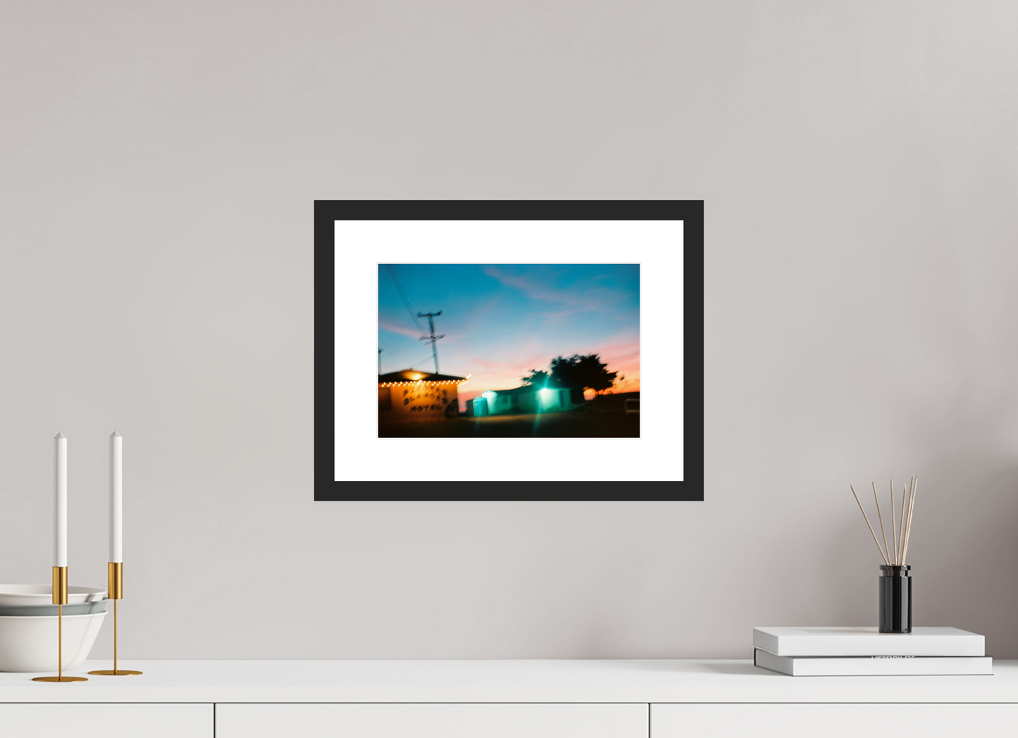 29,6 x 20 cm, Wood Frame with Passe-Partout | Black Matte USA - Agfa Clack 03