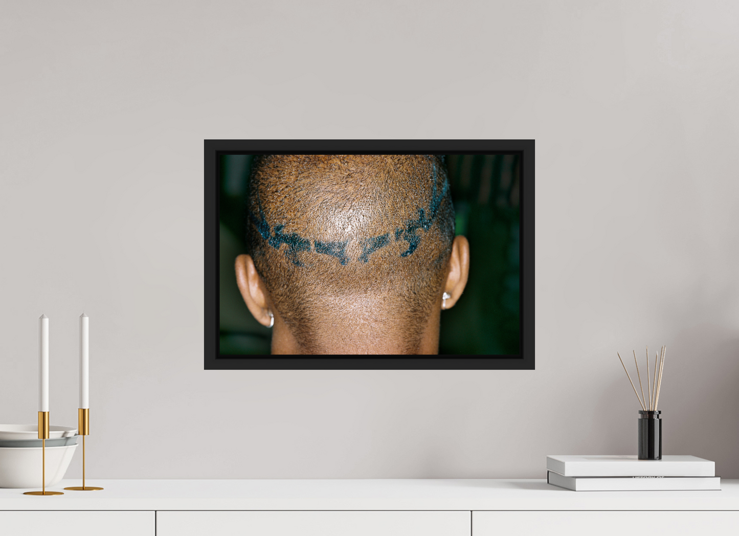 45 x 30 cm, Floater Frame | Black Matte Jamie Foxx 05