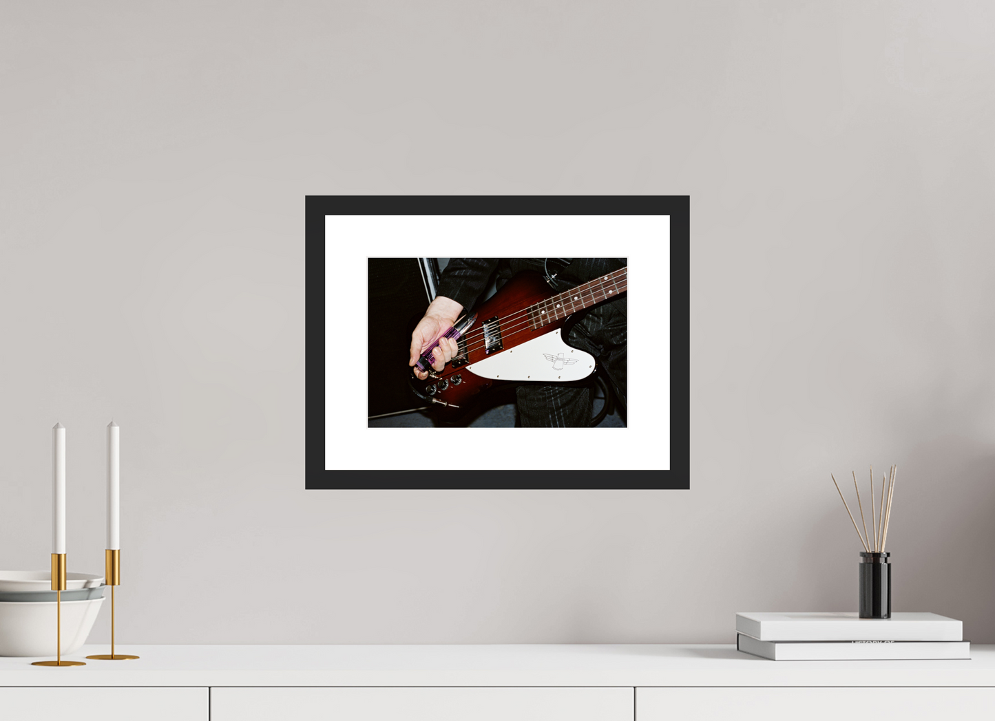 30 x 20 cm, Wood Frame with Passe-Partout | Black Matte Einstuerzende Neubauten 01