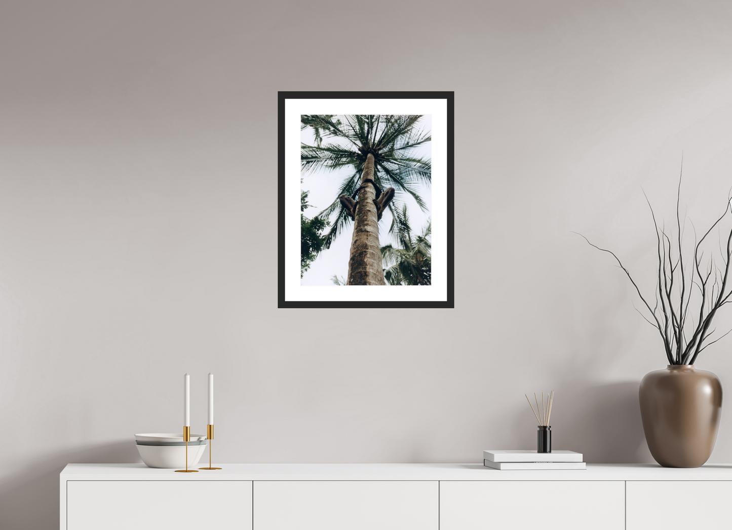 40 x 52,2 cm, Wood Frame with Passe-Partout | Black Matte Zanzibar, Tansania 01