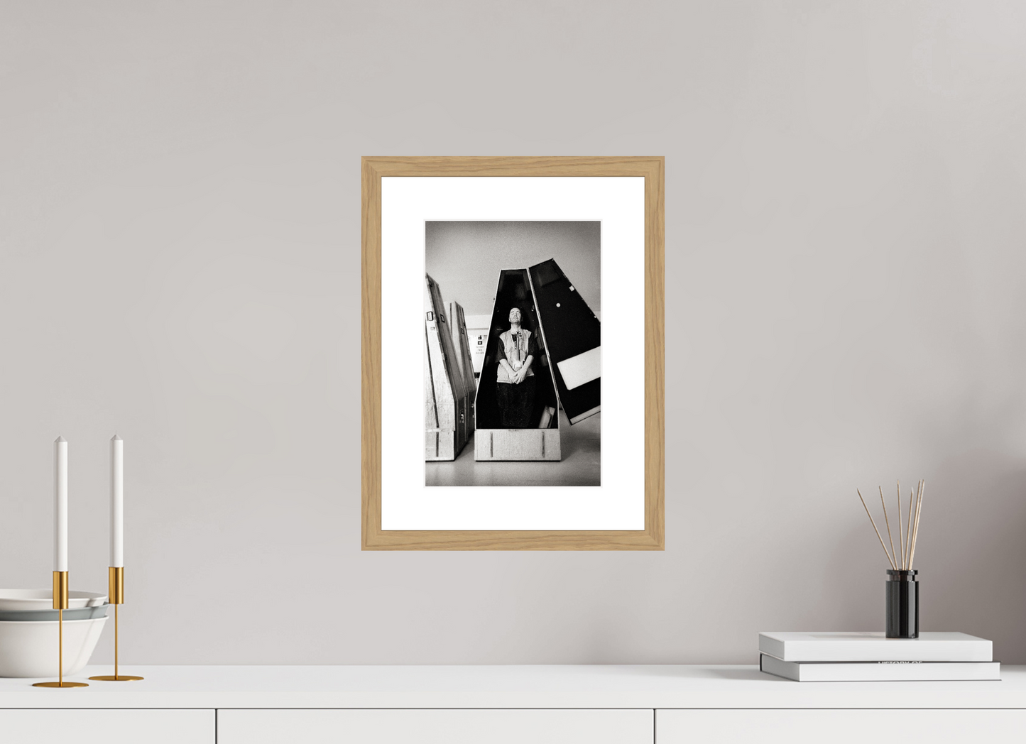 20 x 29,8 cm, Wood Frame with Passe-Partout | Oak Nigel Kennedy 01