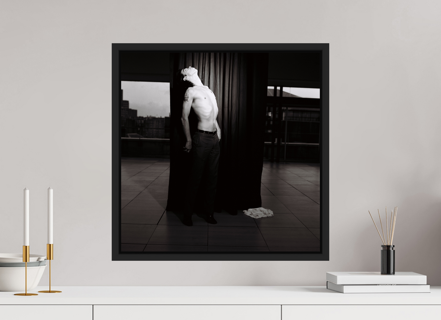 50 x 50 cm, Floater Frame | Black Matte Nick Cave 05