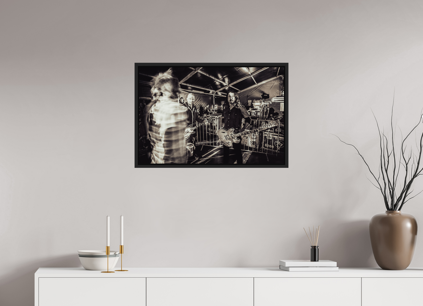 75 x 50 cm, Floater Frame | Black Matte Dave Grohl - Foo Fighters 05