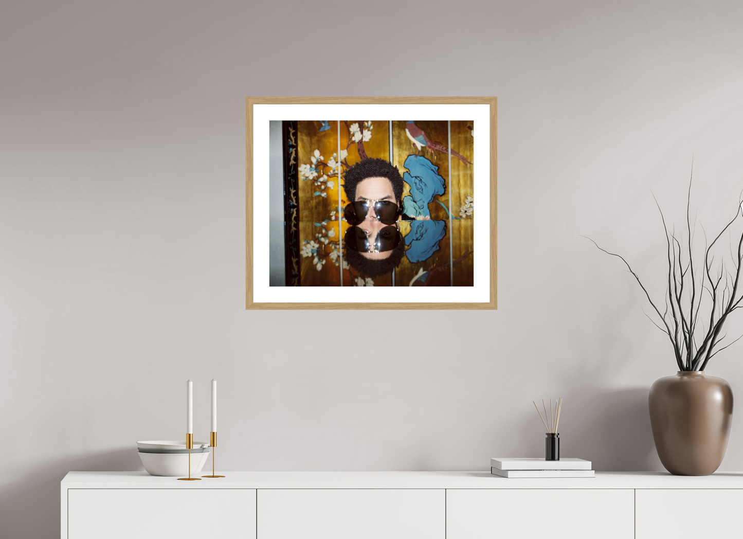 61,3 x 50 cm, Wood Frame with Passe-Partout | Oak Lenny Kravitz 03
