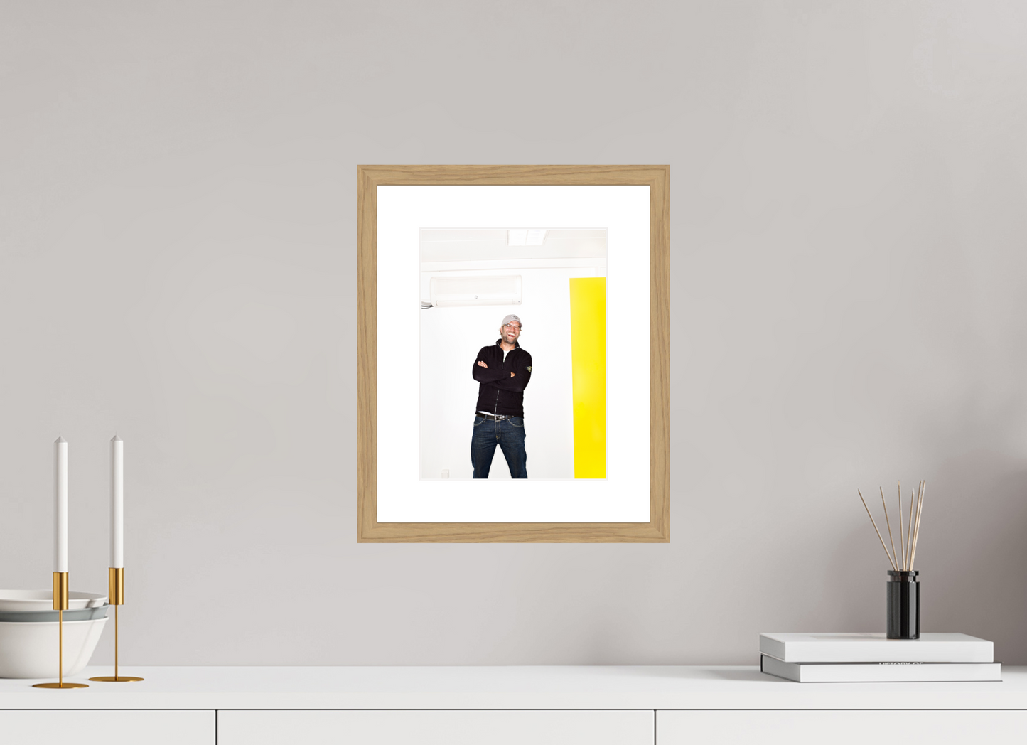 21 x 28 cm, Wood Frame with Passe-Partout | Oak Jürgen Klopp 01