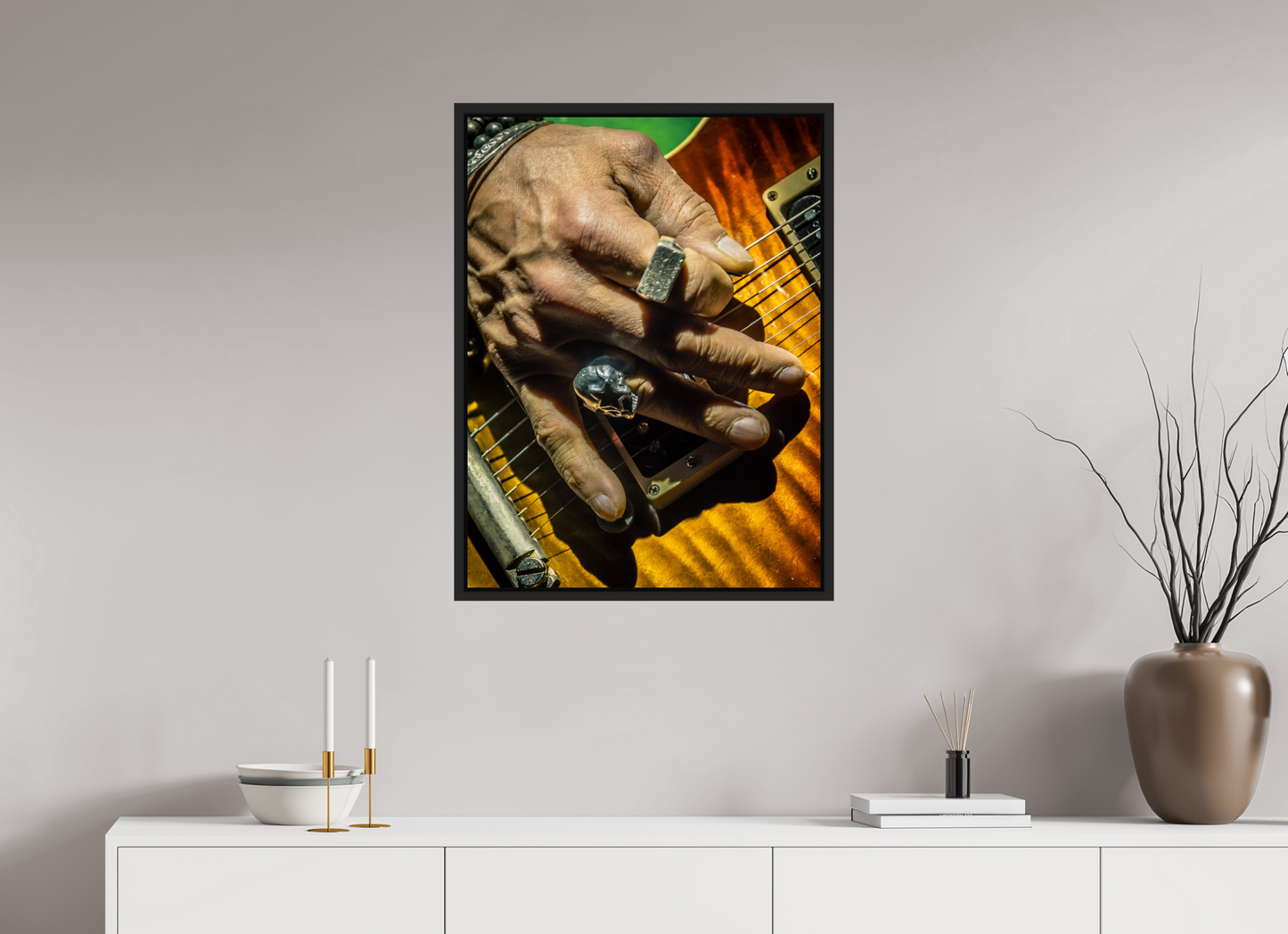 60 x 80 cm, Floater Frame | Black Matte Slash 08