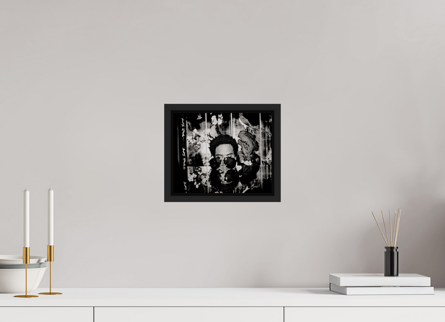 24,5 x 20 cm, Floater Frame | Black Matte Lenny Kravitz 04