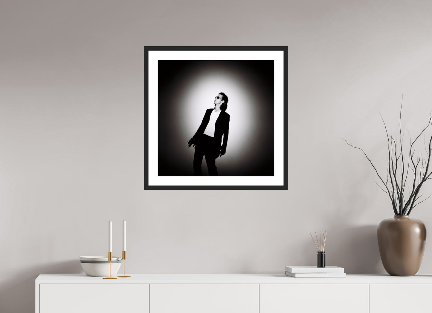 60 x 60 cm, Wood Frame with Passe-Partout | Black Matte Nick Cave 11