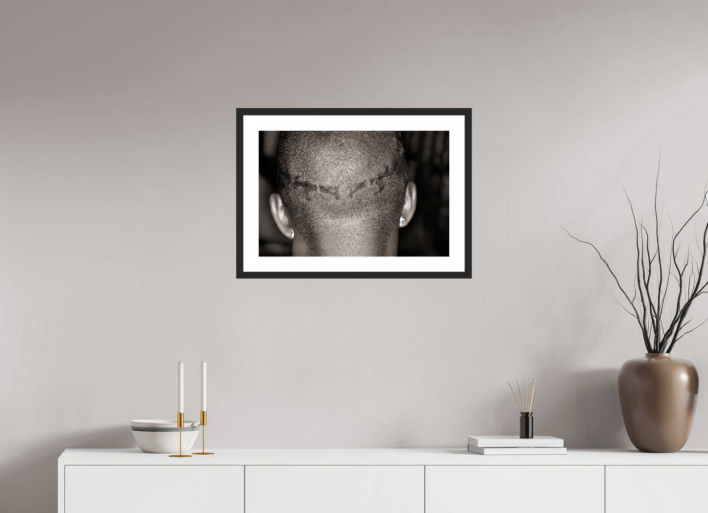 60 x 40 cm, Wood Frame with Passe-Partout | Black Matte Jamie Foxx 06