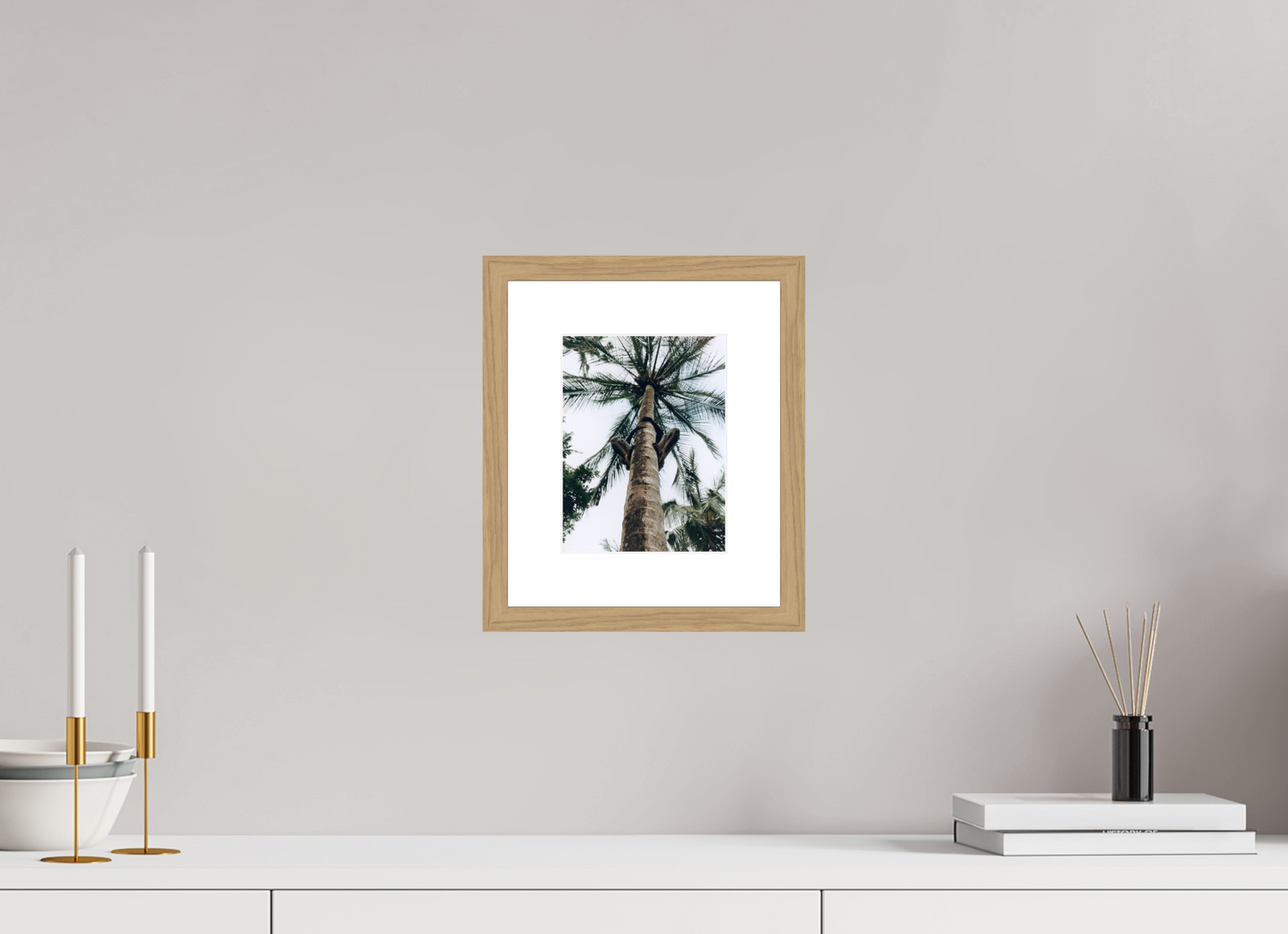 15 x 19,6 cm, Wood Frame with Passe-Partout | Oak Zanzibar, Tansania 01