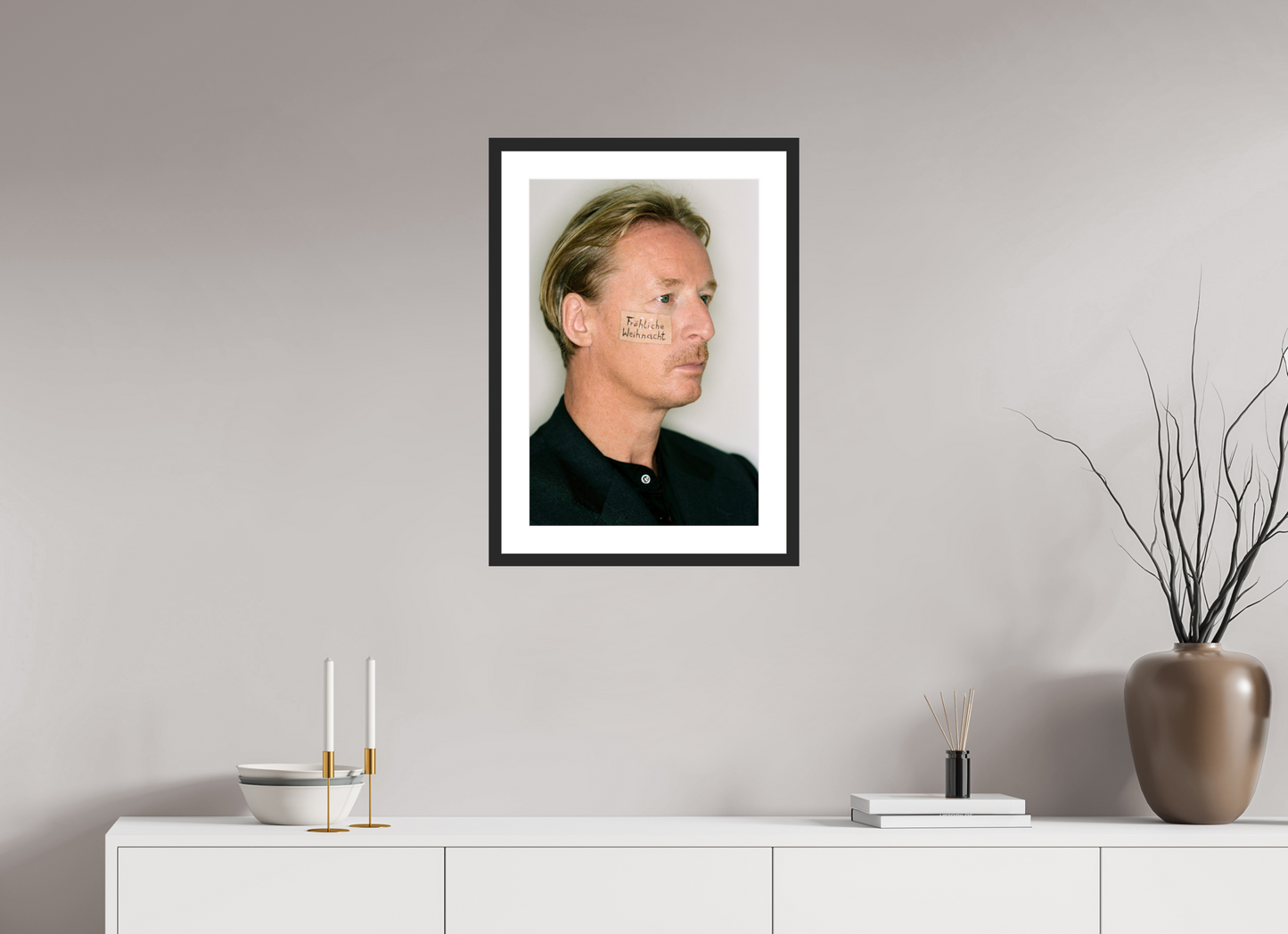 40 x 60 cm, Wood Frame with Passe-Partout | Black Matte DJ Hell 03