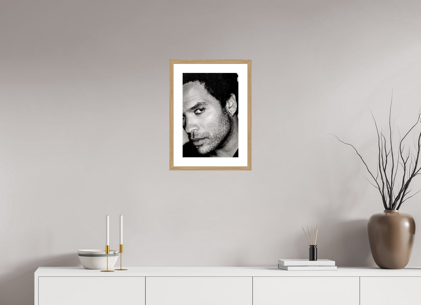 30 x 45 cm, Wood Frame with Passe-Partout | Oak Lenny Kravitz 12