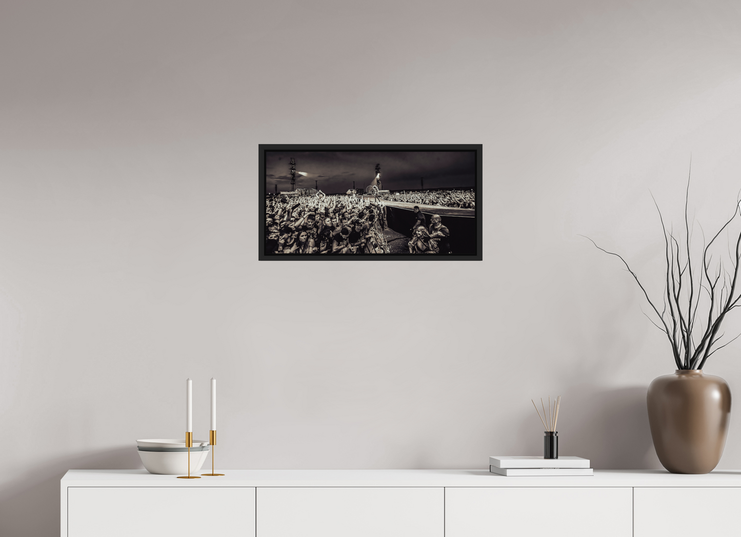 61,6 x 30 cm, Floater Frame | Black Matte Dave Grohl - Foo Fighters Live 06