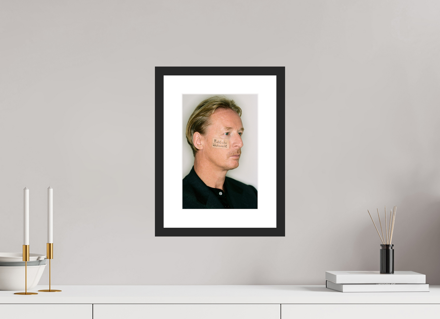 20 x 30 cm, Wood Frame with Passe-Partout | Black Matte DJ Hell 03